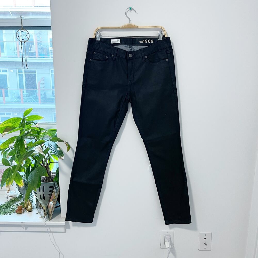 Gap Always Skinny Shiny Indigo Blue Jeans Size 30R